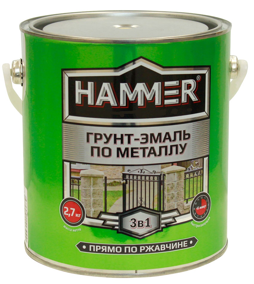 картинка Грунт-эмаль по металлу HAMMER от магазина Тендент