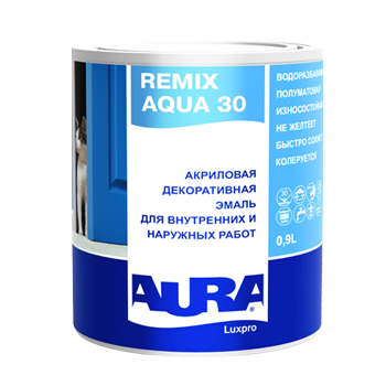 картинка Акриловая эмаль "AURA  LUXPRO REMIX AQUA 30 основа TR" от магазина Тендент